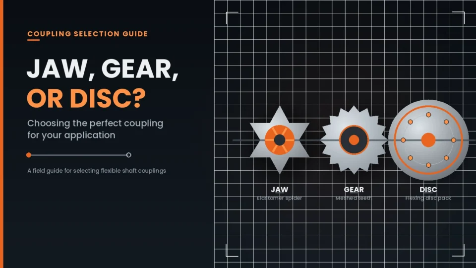 Jaw, Gear, or Disc? Choosing the Perfect Coupling for Your Application