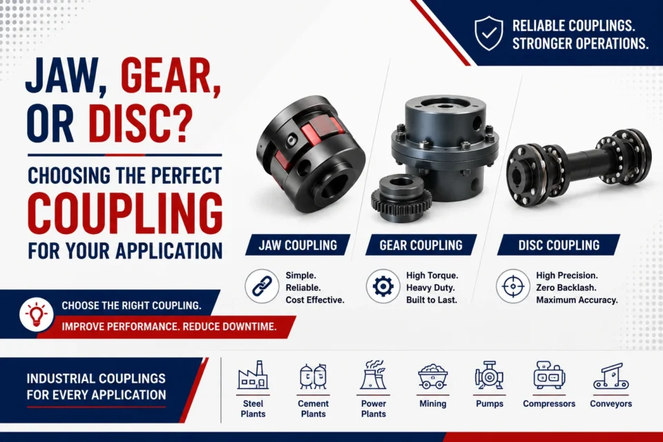 Jaw, Gear, or Disc Coupling? How to Choose the Right One.
